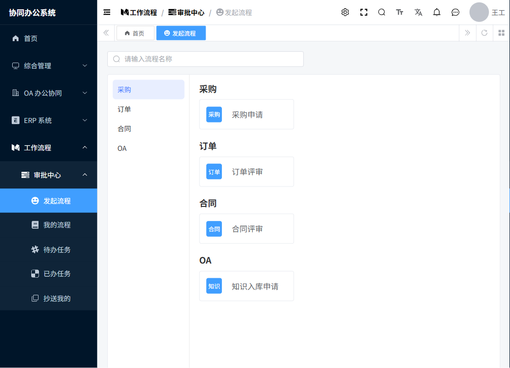 审批流程清单