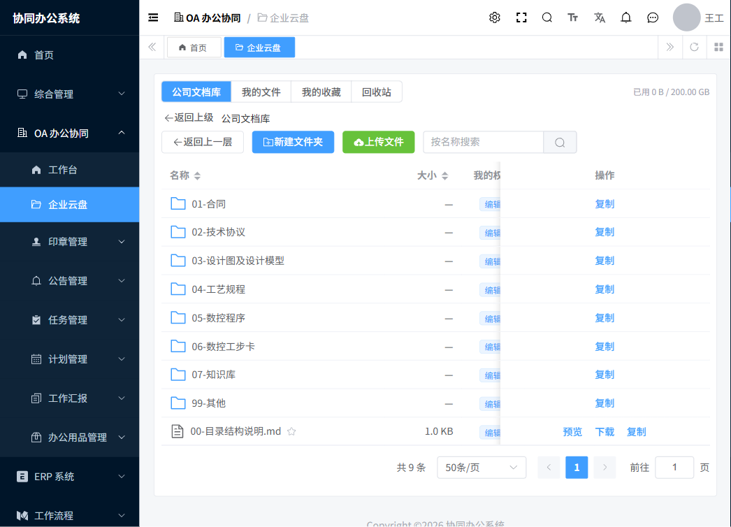 企业云盘目录